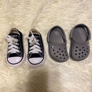 Toddler Converse/Crocs Shoe Bundle
